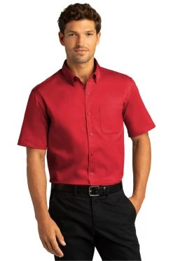 Short Sleeve SuperPro React™Twill Shirt -Port Authority Shop f4ae7ed76da851