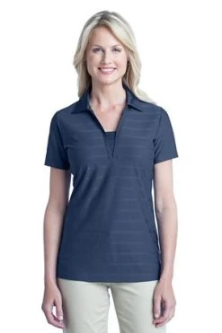 Ladies Horizontal Texture Polo -Port Authority Shop f6b8e4ecca9371